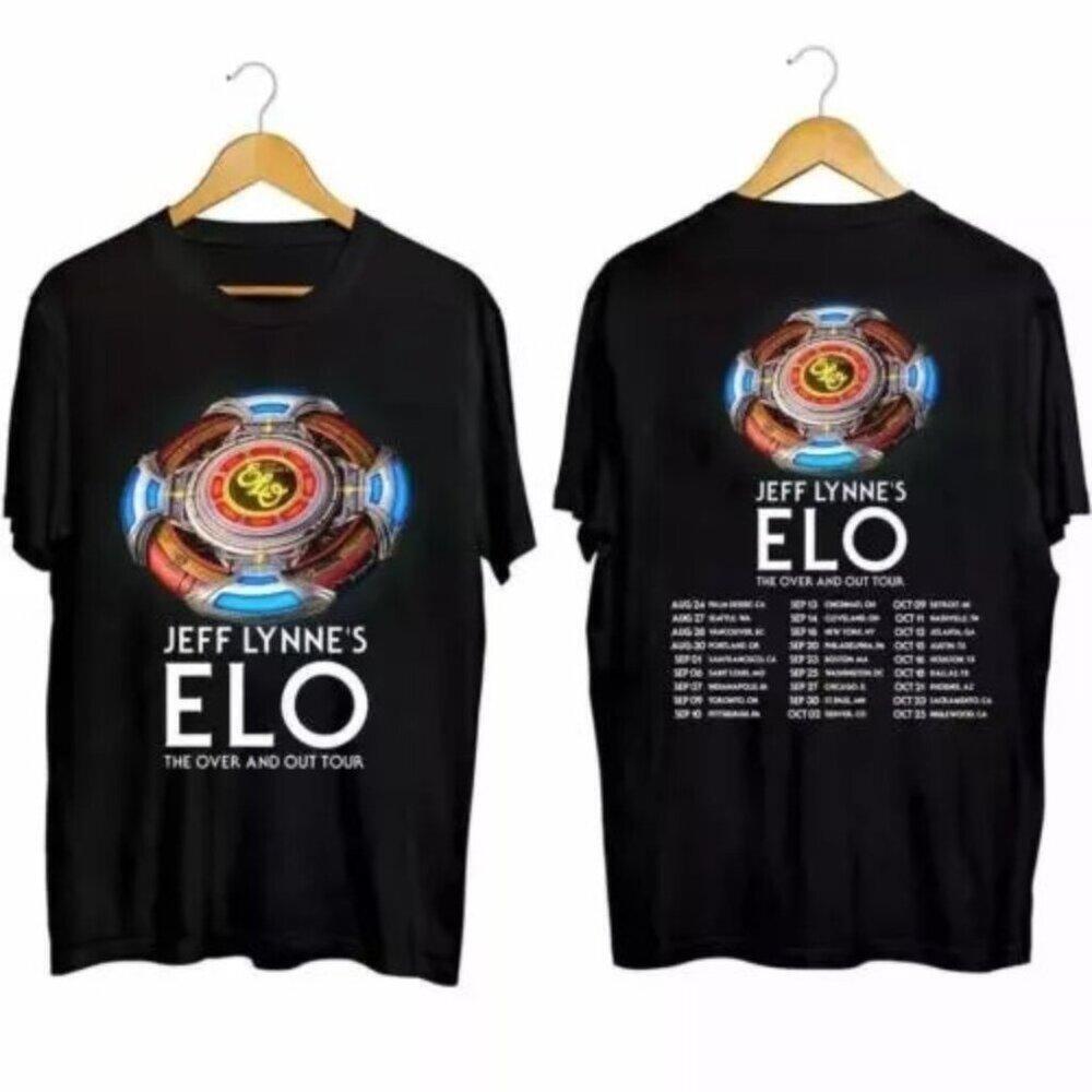 Jeff Lynnes Elo Over And Out Tour  Unisex 2 Sided Graphic T-Shirt